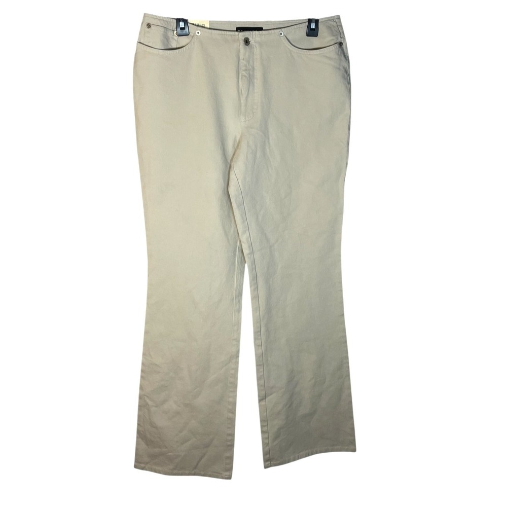 Cambio NWT Women's Kate‎ Ivory Jeans Waist 33" Inseam 32" Size 14
